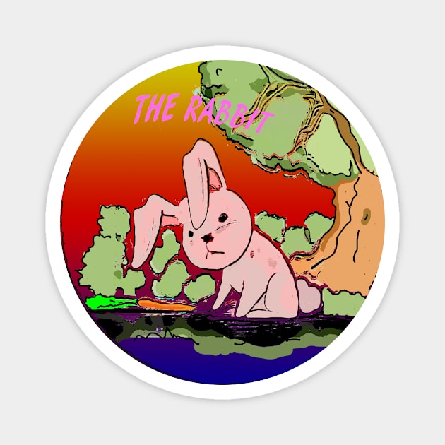 The rabbit T-shirt Magnet by THE DARK KNIGHT BKK